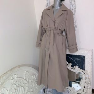 LONDON FOG Single Breasted Maxi Trench Coat